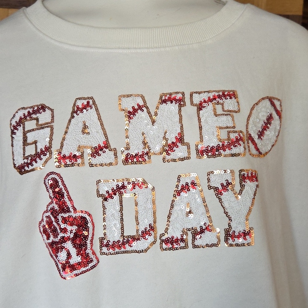 Game Day Fringe Sweatshirt Crop